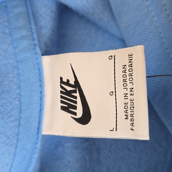 Nike Kids Pullover Hoodie Sweater Baby Blue Sportswear Club Fleece Size L - Picture 4 of 9